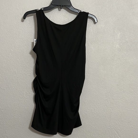 NWT Capsule121 TheBopp Black Ruched Side Tank Top Size M - Picture 5 of 8